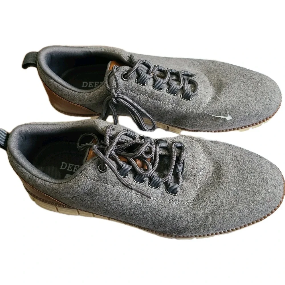 Deer Stag's Men's Sneaker Shoes‎ Gray Brown With Memory Foam Sz 10W Casual